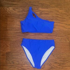 Blue One-Shoulder Bikini Set NWOT